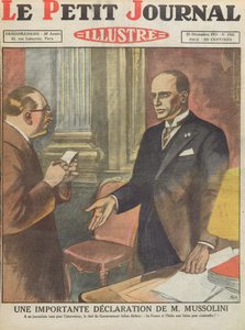 Een Belangrijke Verklaring van Benito Mussolini (1883-1945) uit Le Petit Journal, 25 december 1927