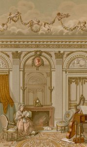 Een Interieur tijdens het Regeerperiode van Lodewijk XVI door French School
