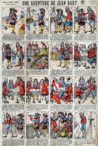 Een avontuur van Jean Bart (1650 - 1702), Franse kaper. Epinal afbeelding eind 19e eeuw.