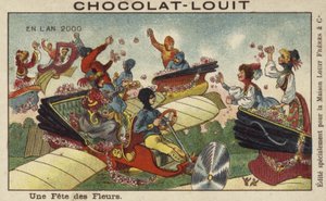 Een luchtbloemenfestival in het jaar 2000 door French School