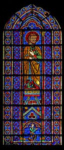 Een niet-geïdentificeerde figuur met de schenker - een Mauclerc beneden door French School