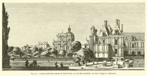 Oud hotel van de graven van Saint-Paul, rue du Roi-de-Sicile, in 1650; naar I Sylvestre door French School