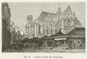 Oude markt van de Prouvaires door French School