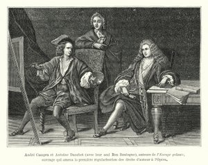Andre Campra en Antoine Danchet, met hun vriend Bon Boulogne, auteurs van l