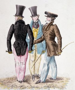 Anglomaniërs, mannen in pak door French School