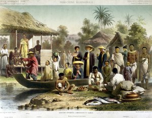 Annamitische, Cambodjaanse en Siamese kostuums, ca. 1870 door French School