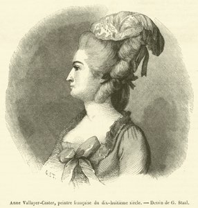 Anne Vallayer-Coster, Franse schilder uit de achttiende eeuw (gravure) door French School