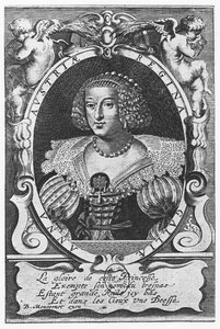 Anna van Oostenrijk (gravure) door French School