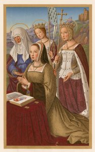 Anna van Bretagne in gebed door French School