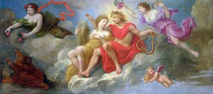 Apollo en de Seizoenen, van het plafond van het Hotel Colbert de Villacerf, c.1650