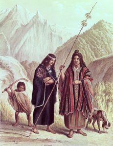 Araucaniaanse Indianen, illustratie uit 