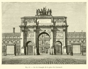 Triomfboog van de Place du Carrousel door French School