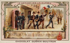 Legerkadetten vertrekken naar hun regiment na afstuderen van de academie door French School