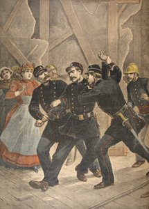 Arrestatie van een stadssergeant, illustratie uit Le Petit Journal: Supplement illustre, 1898