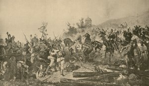 Aankomst van Beierse troepen voor Parijs, Frans-Duitse Oorlog, september 1870 door French School