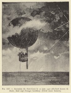 Hemelvaart van Saint-Louis op 17 juni 1900 (achttien uur durend, waarvan zeven verschrikkelijke stormen) door French School