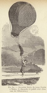 Gedwongen opstijging van de jonge Guerin in Nantes, zondag 16 juli 1843 door French School