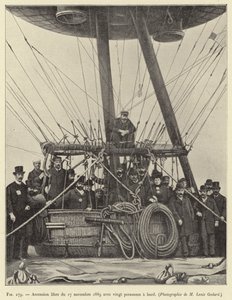 Ascension libre du 17 novembre 1889 avec vingt personnes a bord door French School