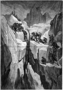 Beklimming van de Mont Blanc, 5 juli door French School