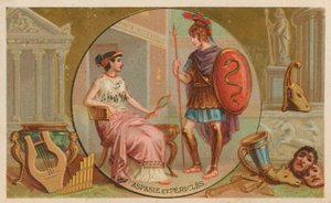 Aspasia en Pericles door French School