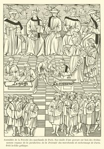 Vergadering van de Prévôté van de kooplieden van Parijs