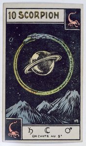 Astrologische tarotkaart met Schorpioen