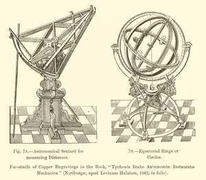 Astronomische sextant voor het meten van afstanden, equatoriale ringen of cirkels