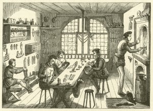 Atelier van Etienne de Laulne, genaamd Stephanus, goudsmid van de zestiende eeuw door French School
