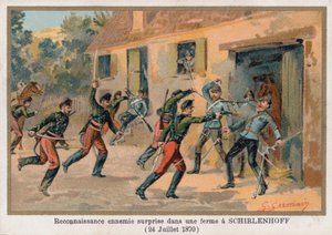 Aanval op een boerderij in Schirlenhoff door French School