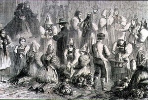 Augsburg Markt in de jaren 1860 door French School