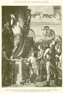Auguste presente aux deputes des trois provinces de la Gaule Celtique, reunis a Lyon, la constitution par laquelle ces provinces devront etre regies door French School