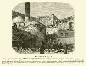 Augusteum, Tempel van Augustus en Rome, Ankara, Turkije (gravure) door French School
