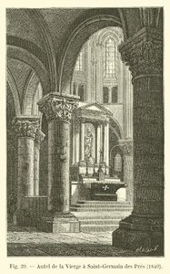 Altaar van de Maagd in Saint-Germain des Prés, 1840 door French School