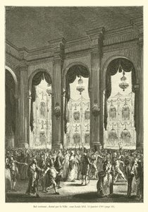 Kostuumbal, gegeven door de stad, onder Lodewijk XVI, 23 januari 1782 door French School