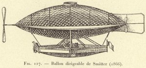 Luchtschip van Smitter (1866) door French School
