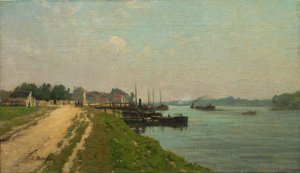 Oevers van de Seine door French School