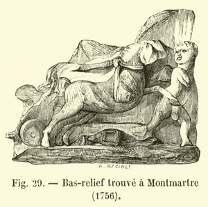 Bas-reliëf gevonden in Montmartre, 1756