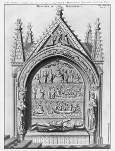 Basiliek Saint-Denis, Mausoleum van Dagobert I (605-39) Koning der Franken, gerestaureerd door Adolphe Victor Geoffrey-Dechaume (1816-92) in 1862