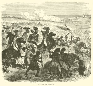 Slag bij Aboukir (gravure) door French School