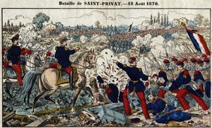 Slag bij Saint-Privat op 18 augustus door French School