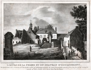 Slag bij Waterloo (gravure, ca. 1830) door French School