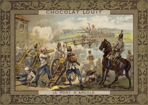 Slag bij de Brug van Arcole, Italië, 1796 door French School