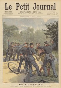 Beierse soldaten die officieren in burgerkleding aanvallen in Duitsland