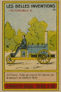 Mooie uitvindingen kaart, auto door French School