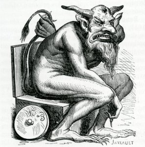 Belphegor, illustratie uit het Dictionnaire Infernal door Jacques Albin Simon Collin de Plancy door French School