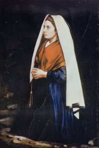 Bernadette Soubirous, uit een laat 19e-eeuws schilderij