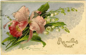 Beste wensen van lelietje-van-dalen en bloemen