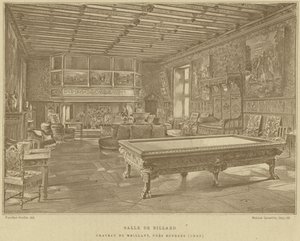 Biljartkamer, Kasteel van Meillant, nabij Bourges, Frankrijk door French School
