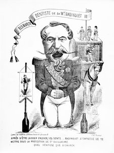 Bismarck, tandarts van Zijne Majesteit Badinguet III, 1871 door French School