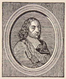 Blaise Pascal, illustratie uit Histoire de la Nation Francaise, Sciences, Volumes I & II, door Gabriel Hanotaux (1853-1944), 1924 door French School